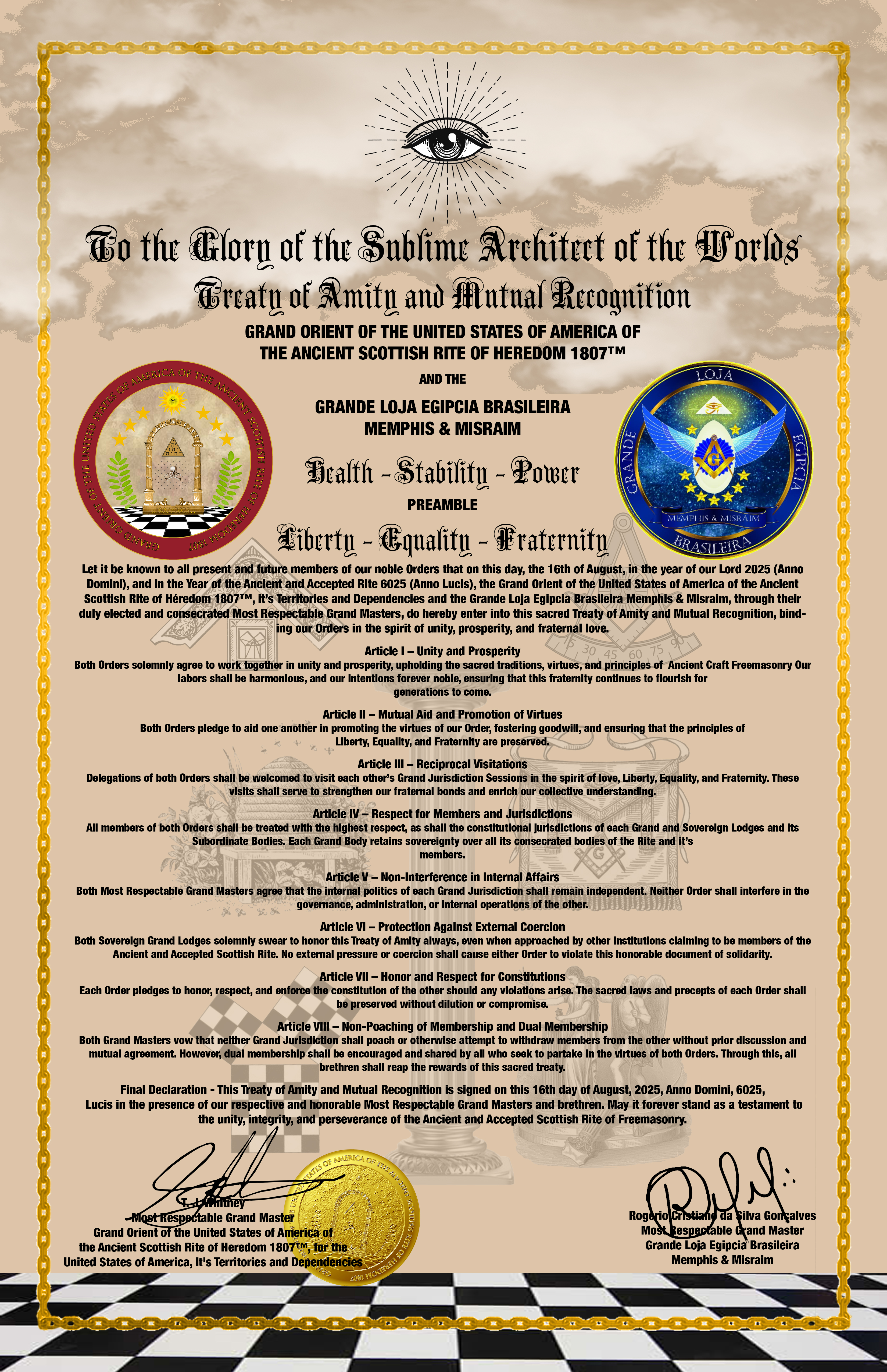 Grand Lodge GLEBMM Treaty