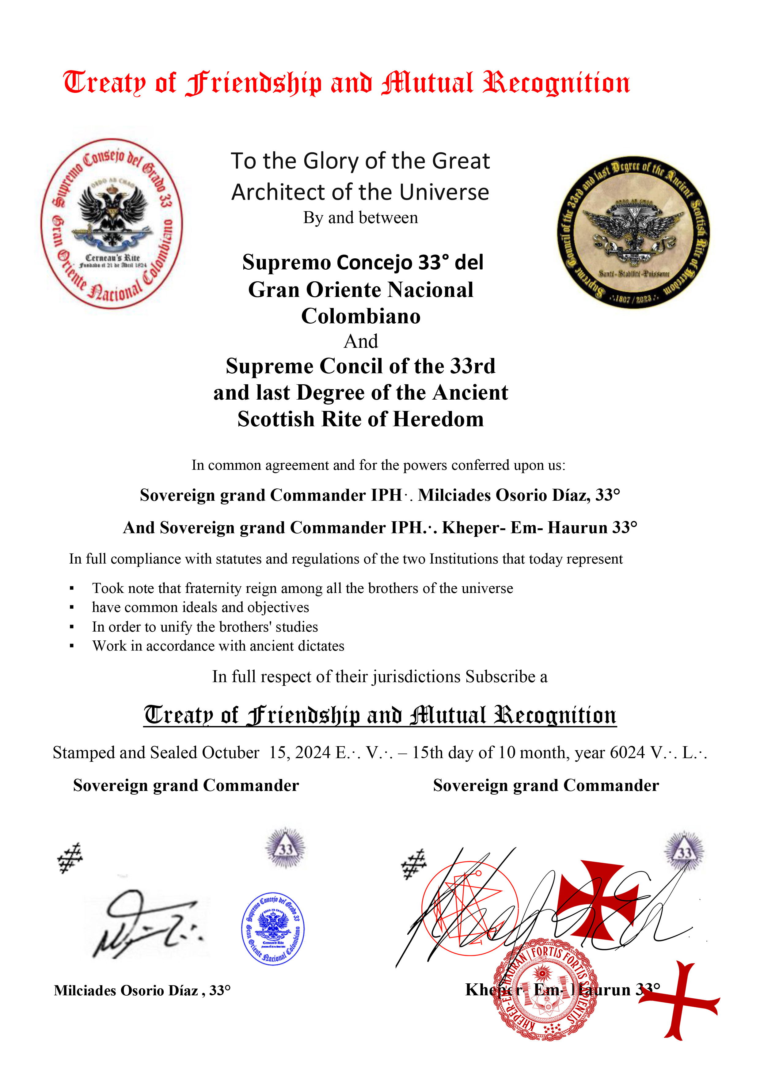 Grand Orient Nationale Columbia